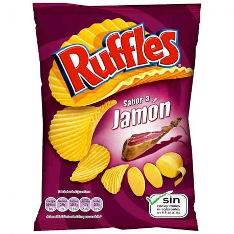 Patatas chips ruffles jamon