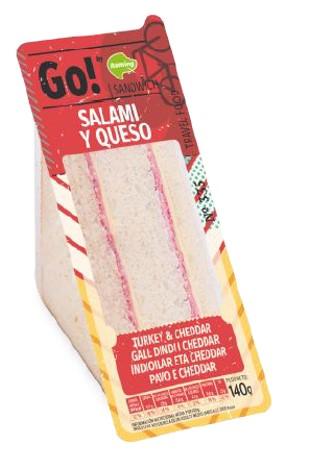 Ñaming go! sandwich salami y queso