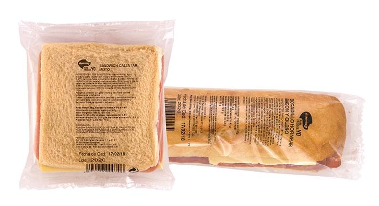 Sandwich bacon queso calentar