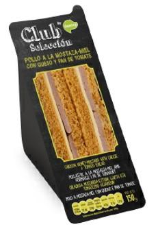 Ñaming sandwich club pollo mostaza-miel