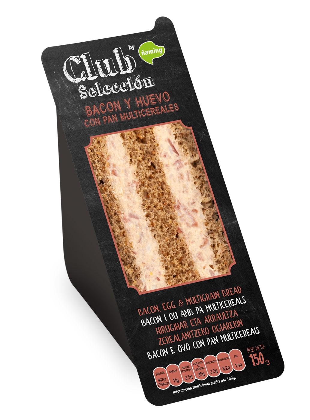 Ñaming sandwich club bacon huevo