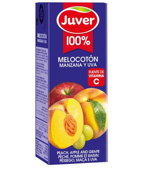 Zumo melocoton-uva-manzana 100% fruta 200 ml