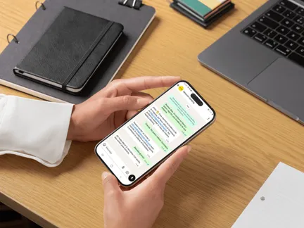 a person holding a phone